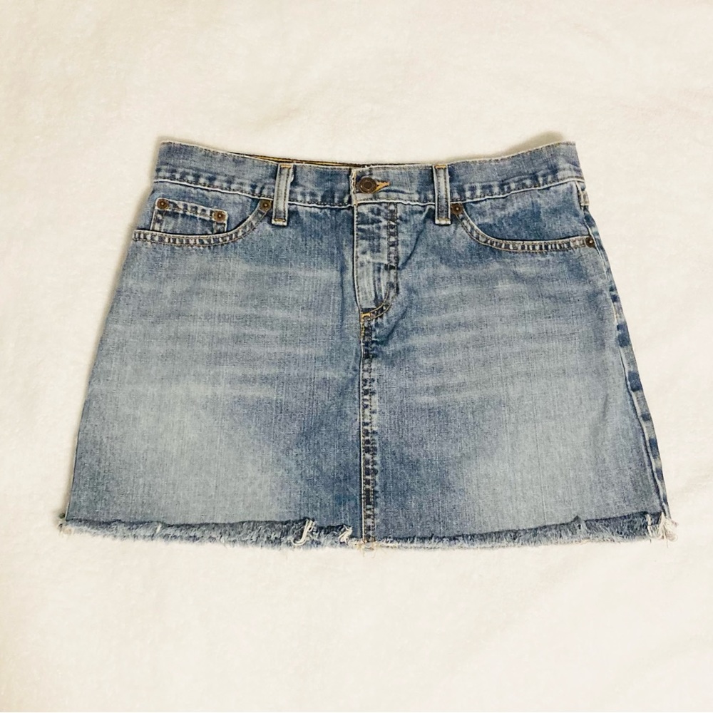 American eagle denim mini skirt